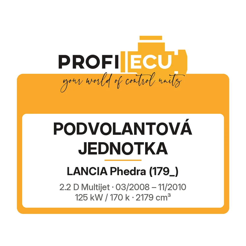 Etiketa ProfiECU: Podvolantová jednotka pro Lancia Phedra 2.2 D Multijet 125 kW