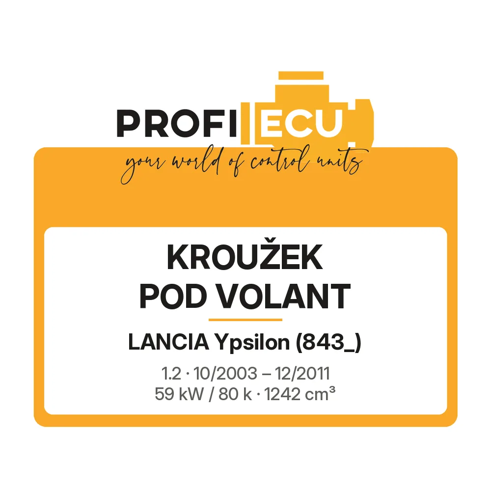 Etiketa ProfiECU: Kroužek pod volant pro Lancia Ypsilon 1.2 59 kW