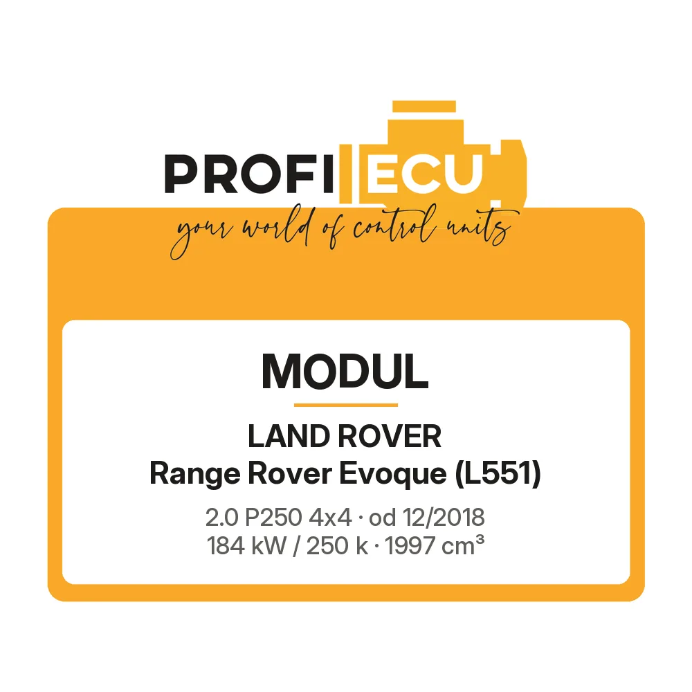 Etiketa ProfiECU: Modul pro Land Rover Range Rover Evoque 2.0 P250 4x4 184 kW