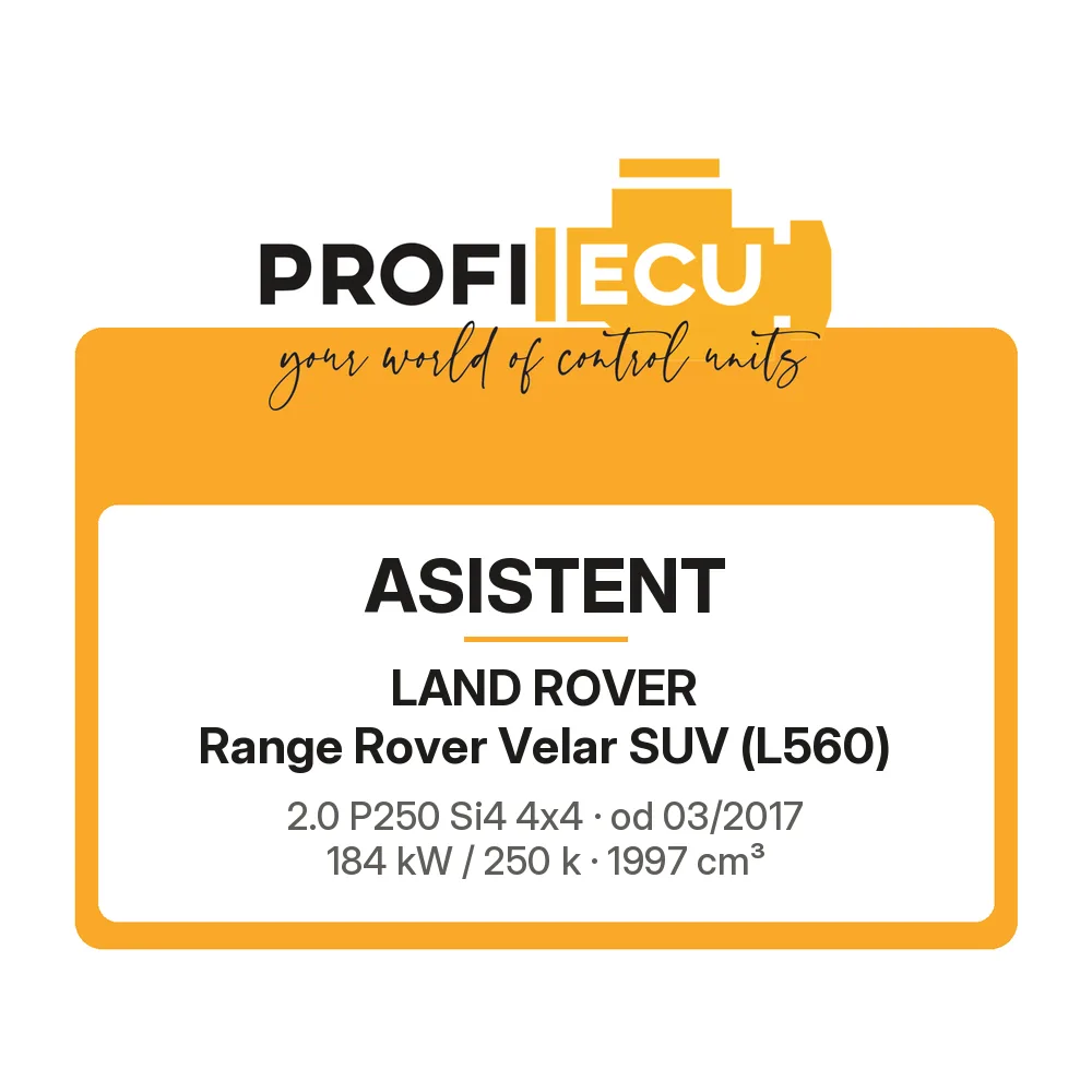 Etiketa ProfiECU: ASISTENT pro Land Rover Range Rover Velar SUV 2.0 P250 Si4 4x4 184 kW