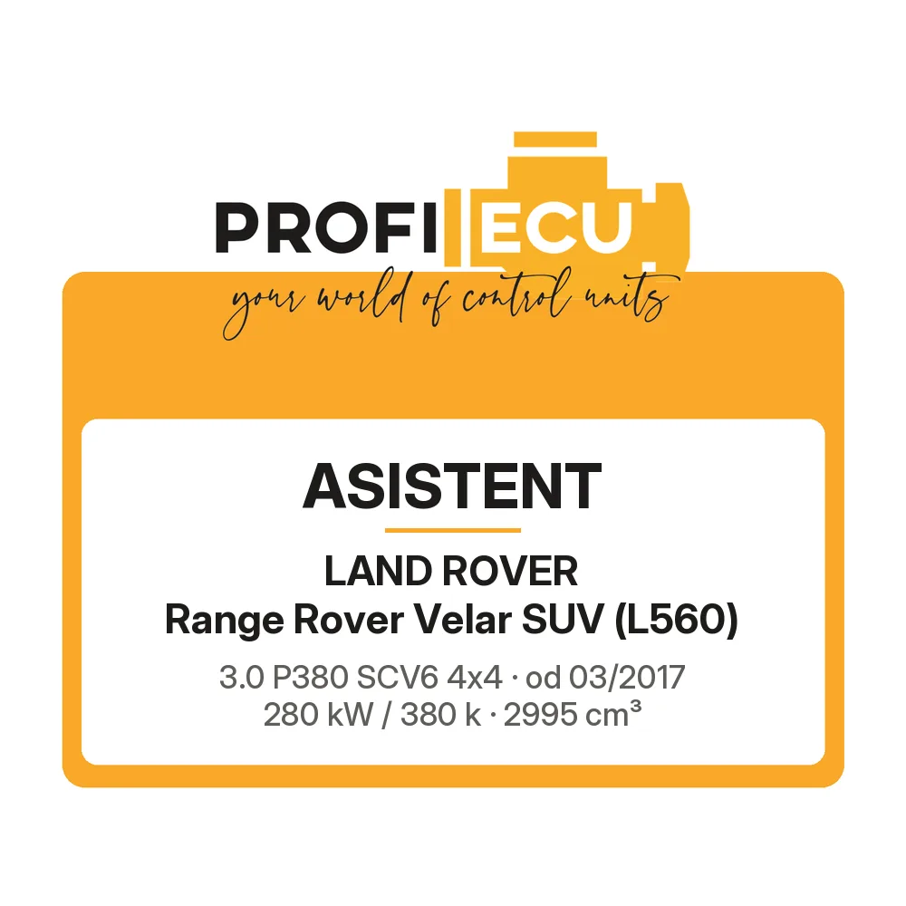 Etiketa ProfiECU: ASISTENT pro Land Rover Range Rover Velar SUV 3.0 P380 SCV6 4x4 280 kW