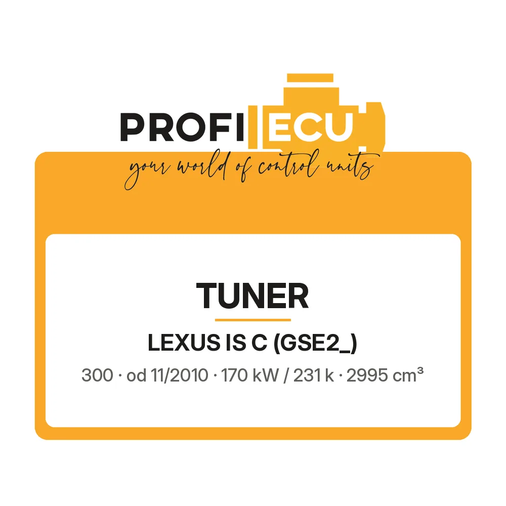 Etiketa ProfiECU: Tuner pro Lexus IS C 300 170 kW