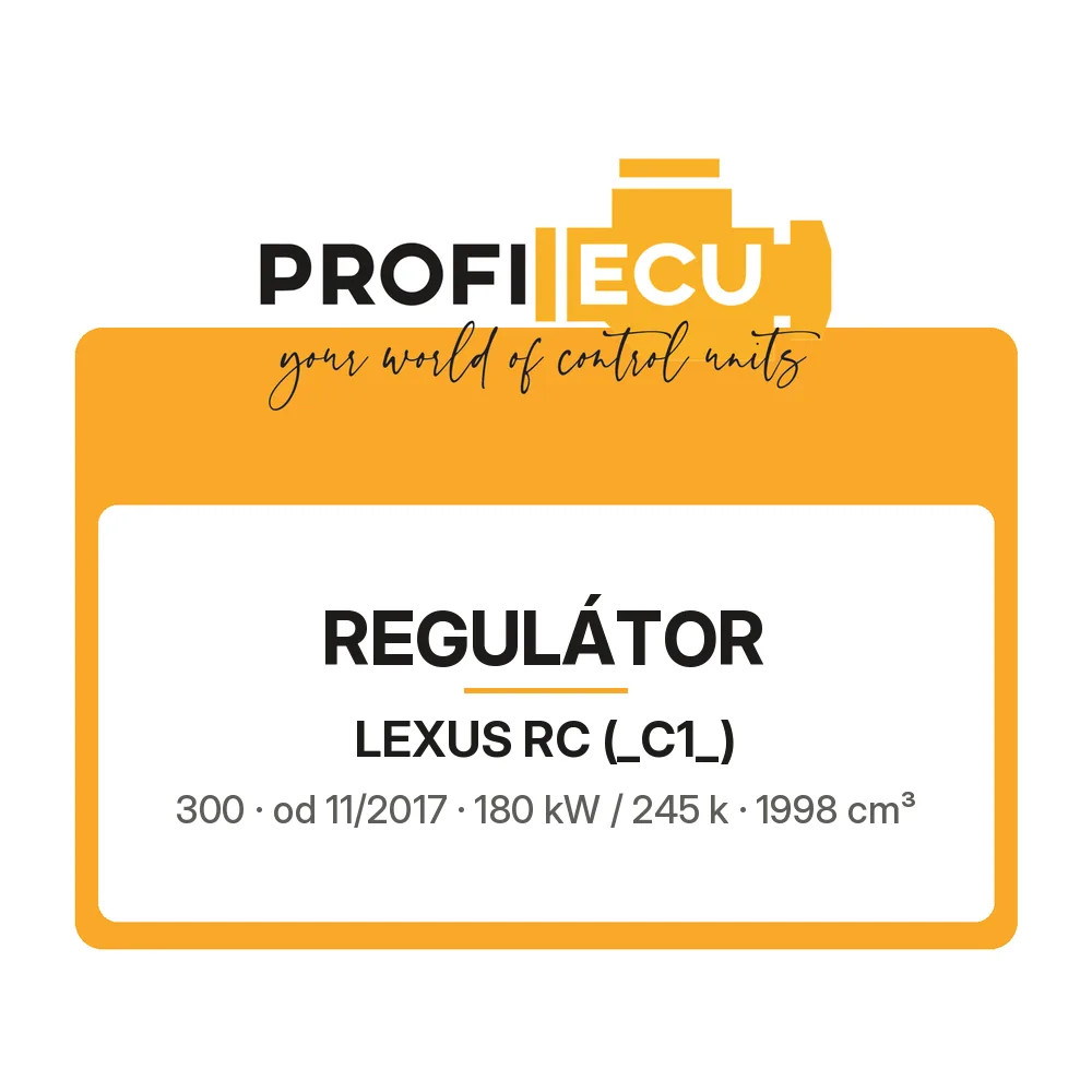 Etiketa ProfiECU: Regulátor pro Lexus RC 300 180 kW