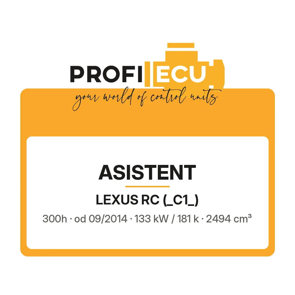 Etiketa ProfiECU: ASISTENT pro Lexus RC 300h 133 kW