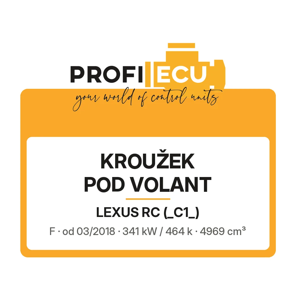 Etiketa ProfiECU: Kroužek pod volant pro Lexus RC F 341 kW