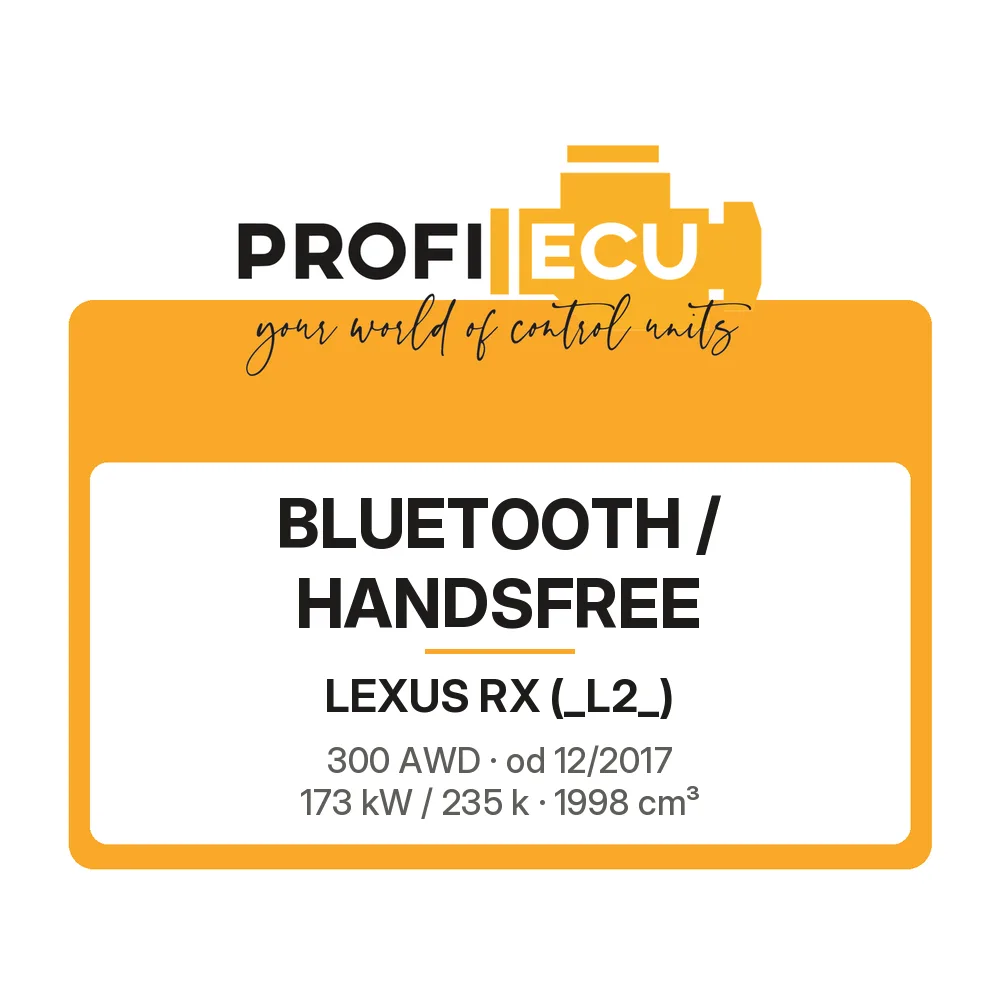 Etiketa ProfiECU: Bluetooth / Handsfree pro Lexus RX 300 AWD 173 kW