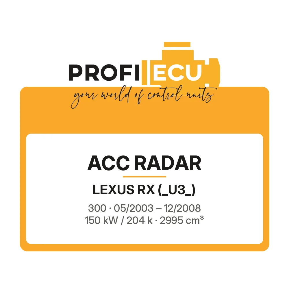Etiketa ProfiECU: ACC Radar pro Lexus RX 300 150 kW