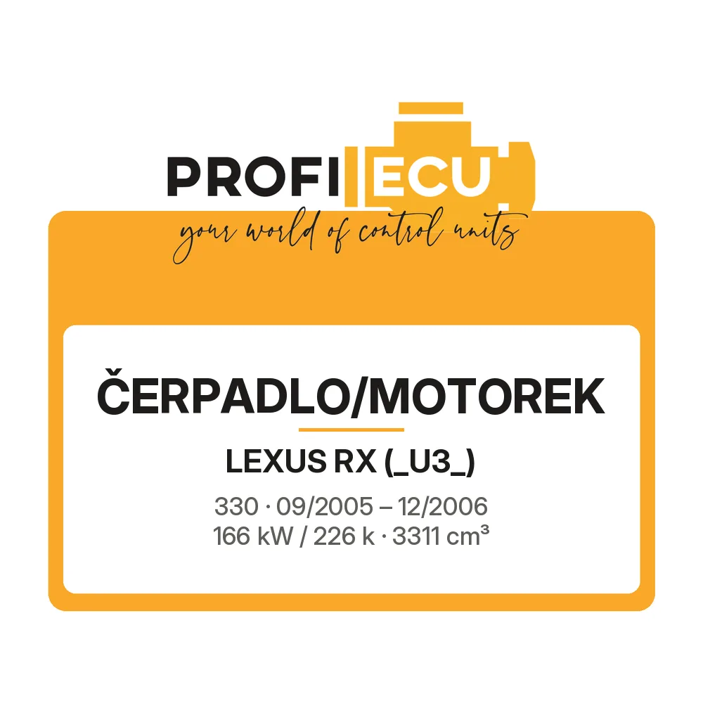 Etiketa ProfiECU: Čerpadlo/Motorek pro Lexus RX 330 166 kW