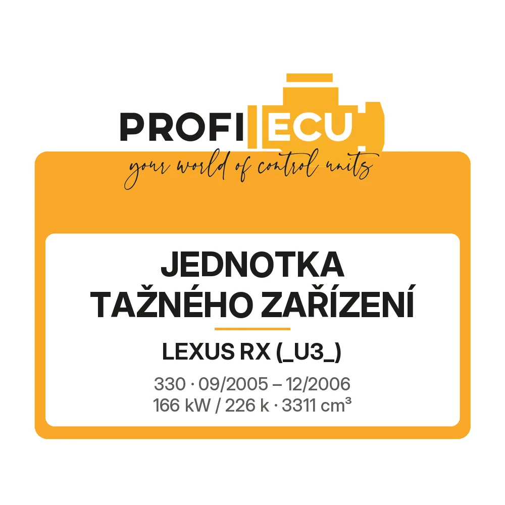 Etiketa ProfiECU: jednotka tažného zařízení pro Lexus RX 330 166 kW