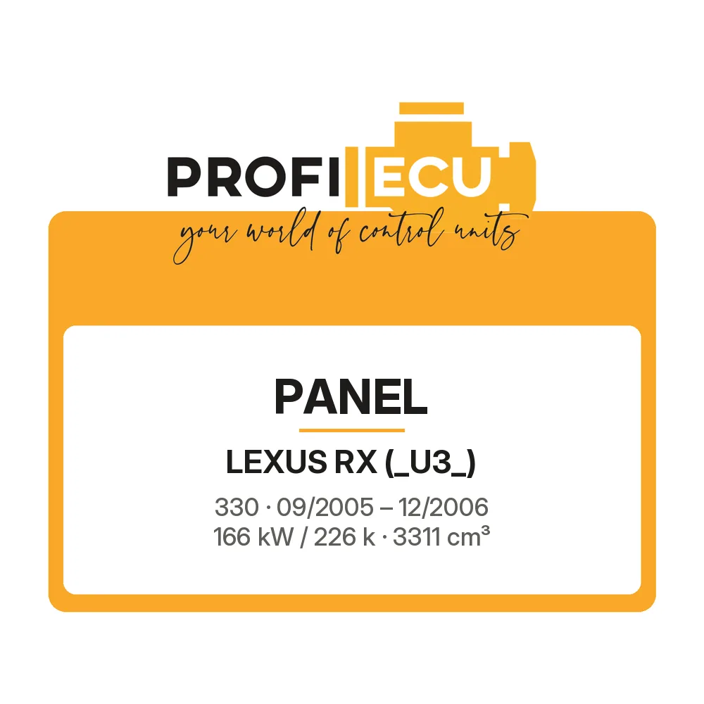 Etiketa ProfiECU: Panel pro Lexus RX 330 166 kW