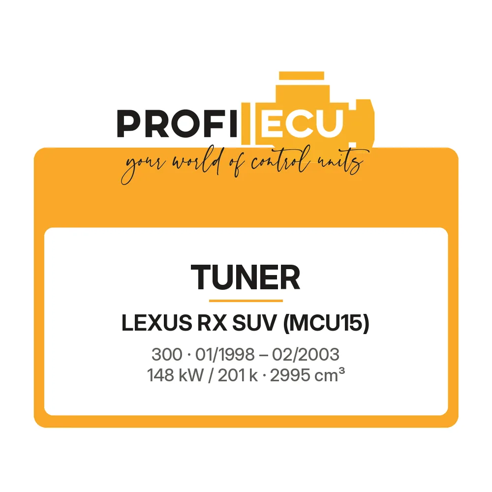 Etiketa ProfiECU: Tuner pro Lexus RX SUV 300 148 kW