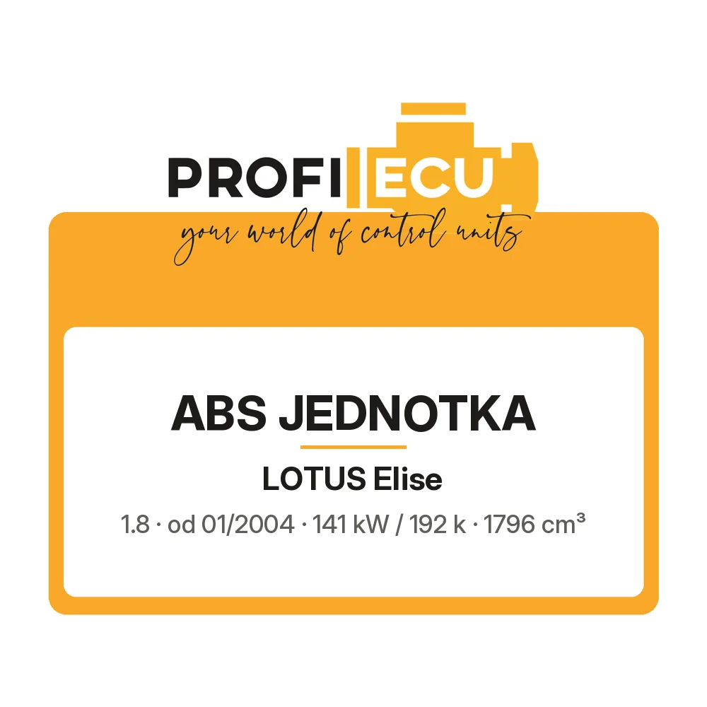 Etiketa ProfiECU: ABS jednotka pro Lotus Elise 1.8 141 kW