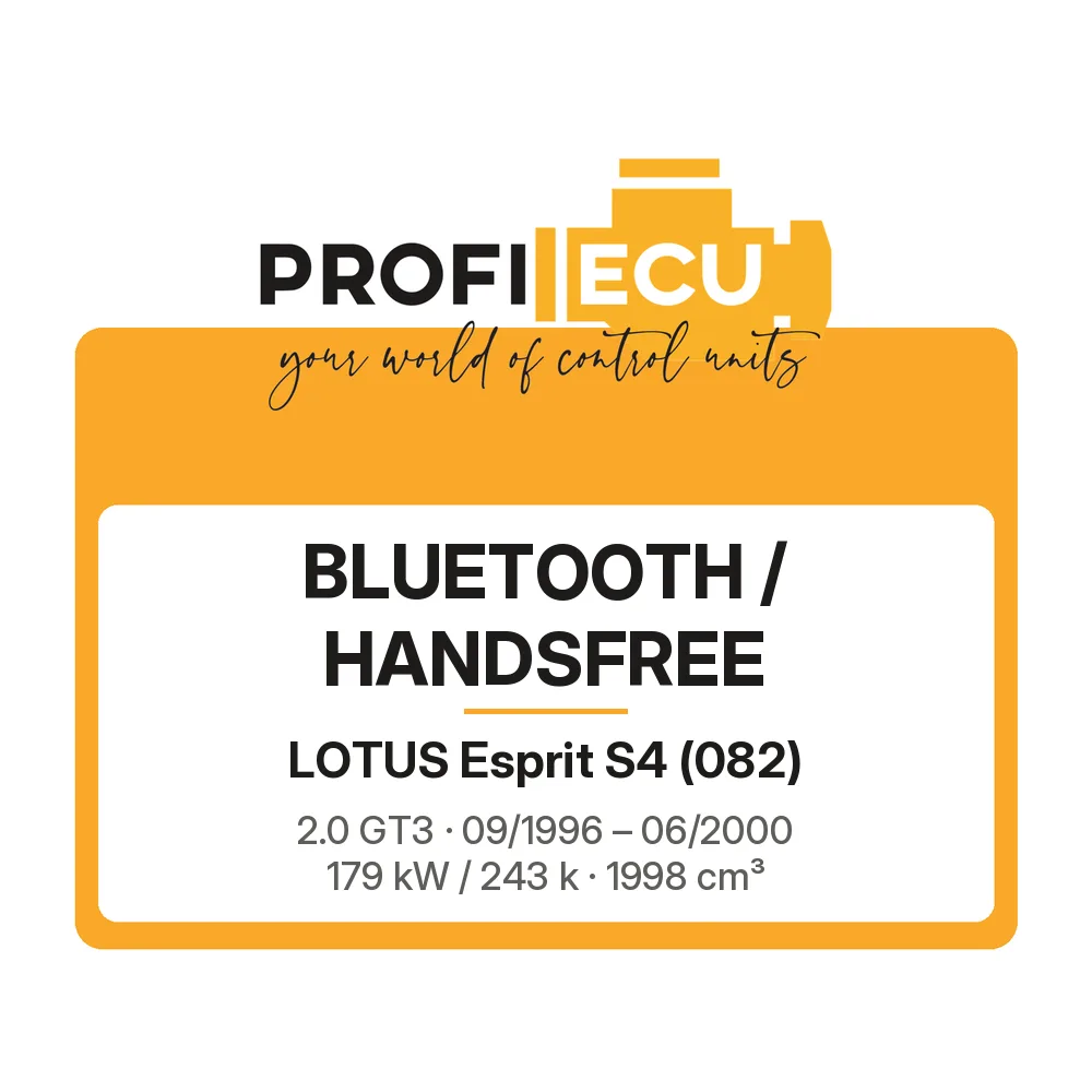 Etiketa ProfiECU: Bluetooth / Handsfree pro Lotus Esprit S4 2.0 GT3 179 kW