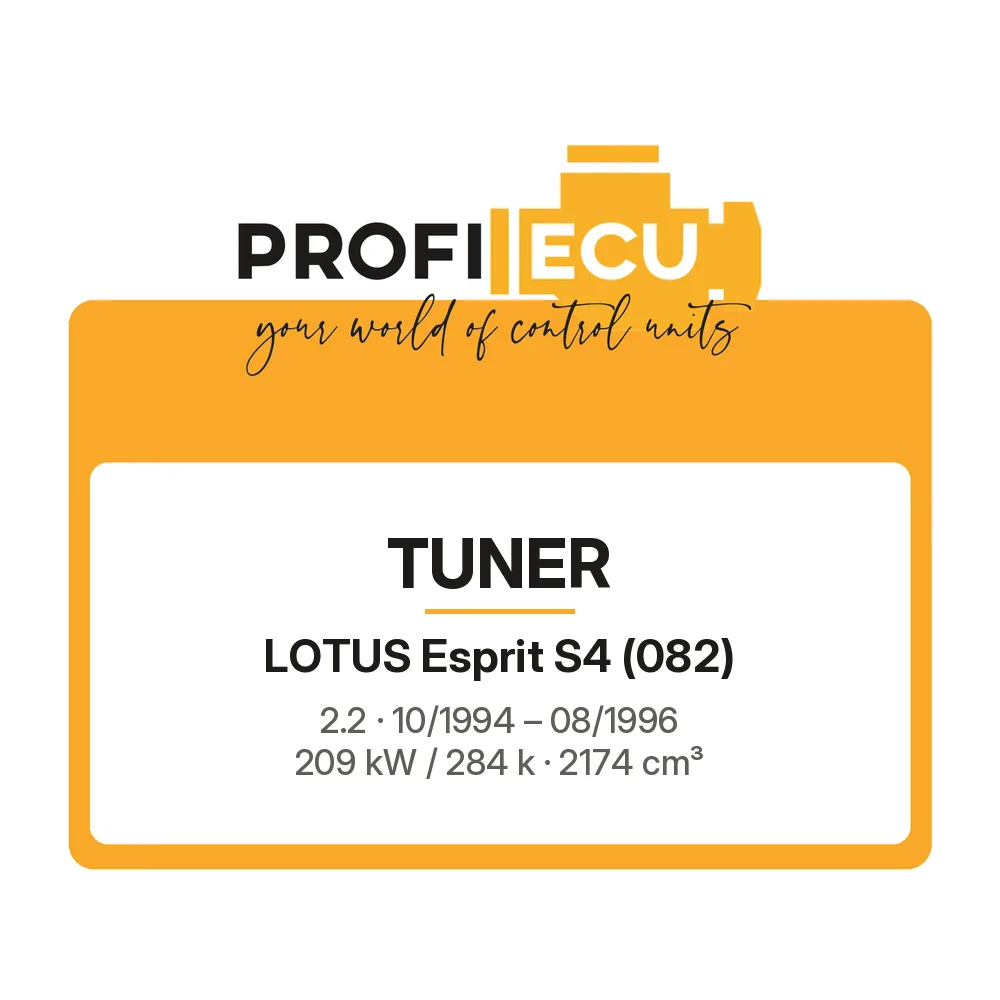 Etiketa ProfiECU: Tuner pro Lotus Esprit S4 2.2 209 kW