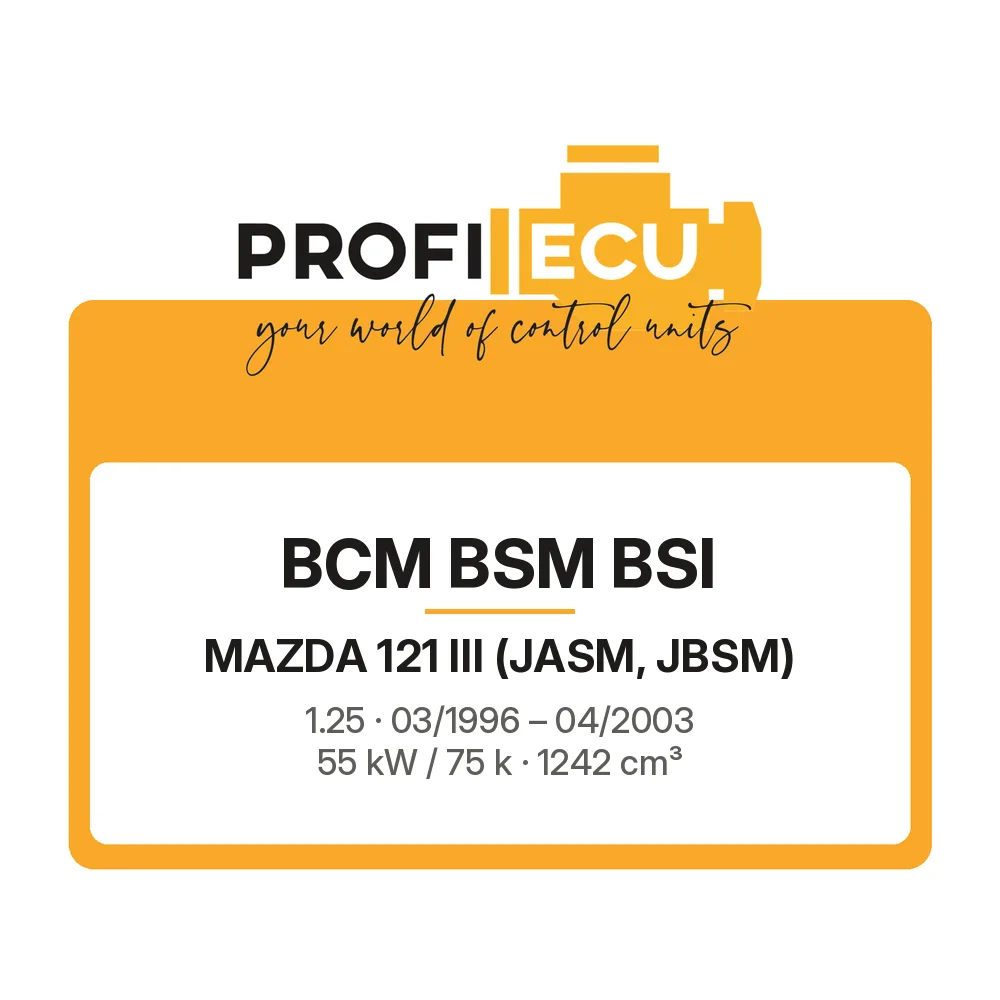 Etiketa ProfiECU: BCM BSM BSI pro Mazda 121 III 1.25 55 kW