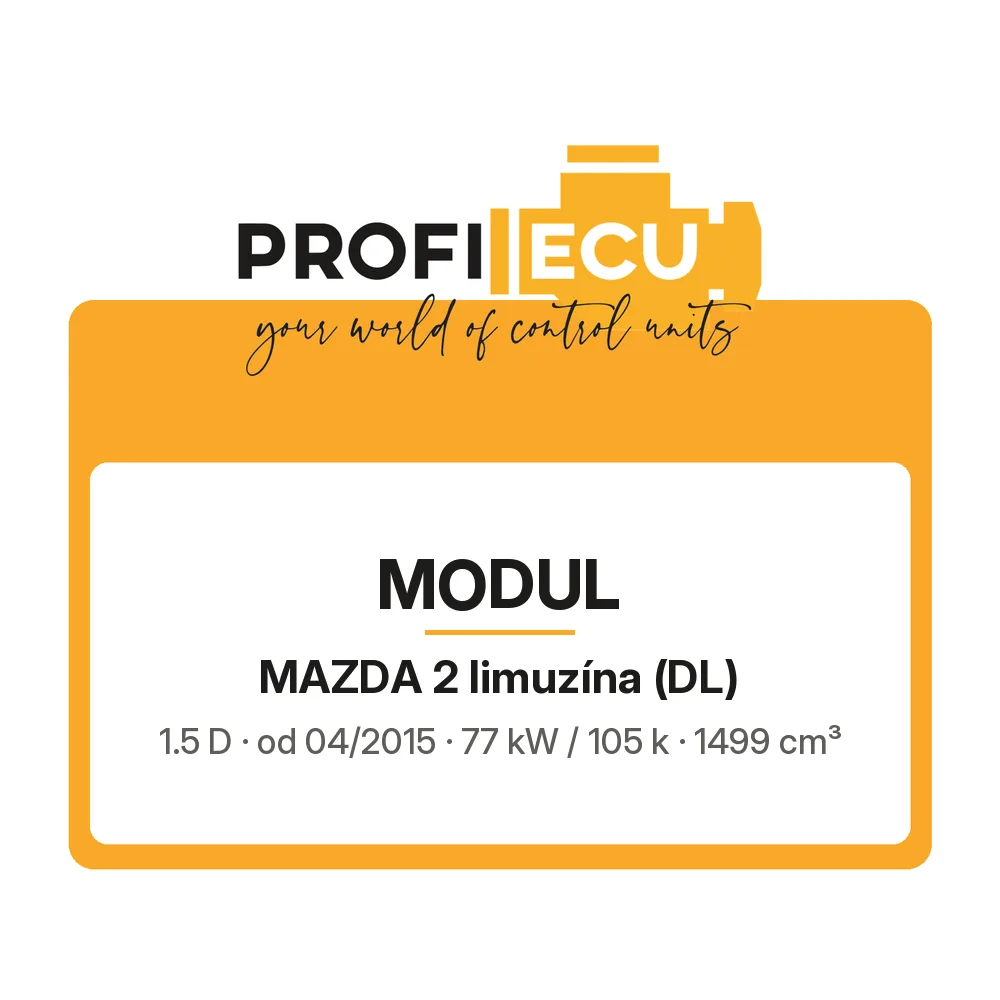 Etiketa ProfiECU: Modul pro Mazda 2 limuzína 1.5 D 77 kW