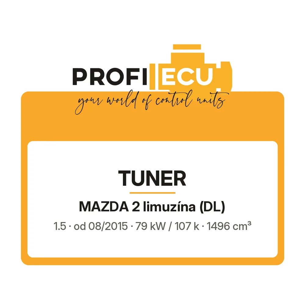 Etiketa ProfiECU: Tuner pro Mazda 2 limuzína 1.5 79 kW