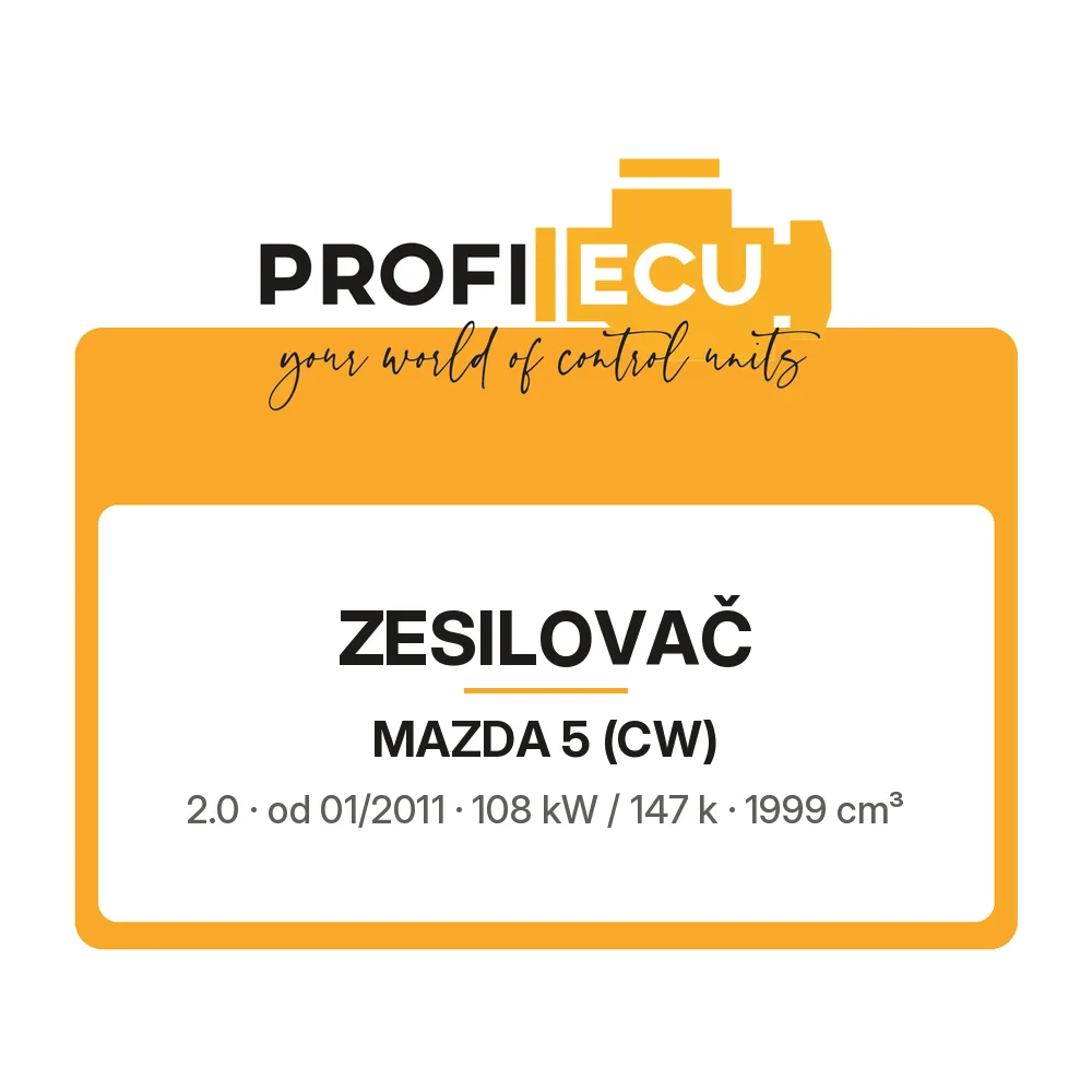 Etiketa ProfiECU: Zesilovač pro Mazda 5 2.0 108 kW