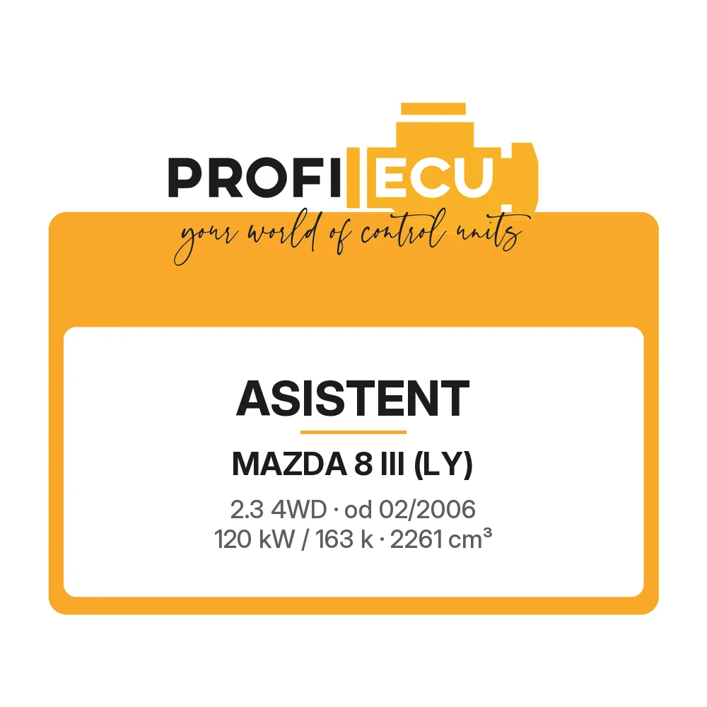 Etiketa ProfiECU: ASISTENT pro Mazda 8 III 2.3 4WD 120 kW