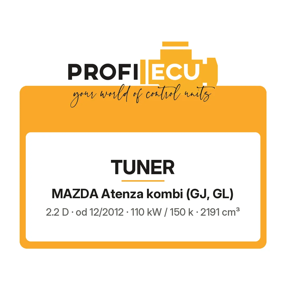 Etiketa ProfiECU: Tuner pro Mazda Atenza kombi 2.2 D 110 kW