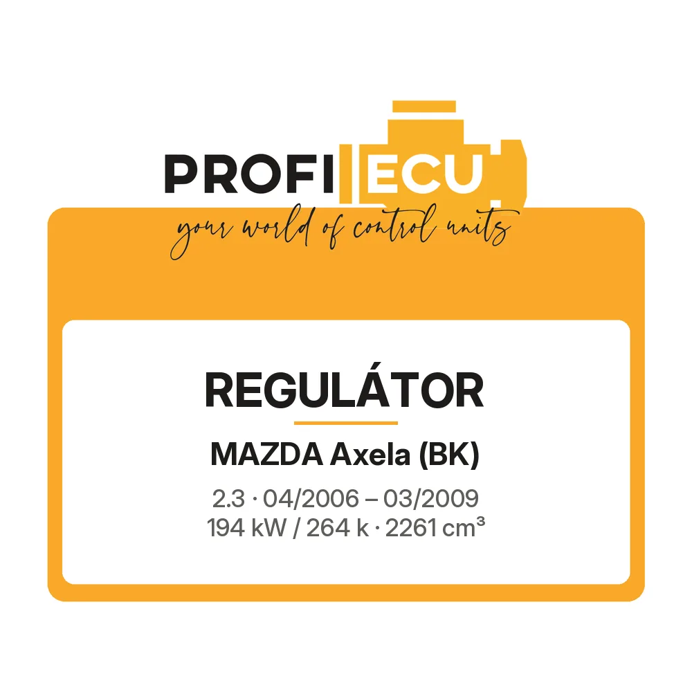 Etiketa ProfiECU: Regulátor pro Mazda Axela 2.3 194 kW