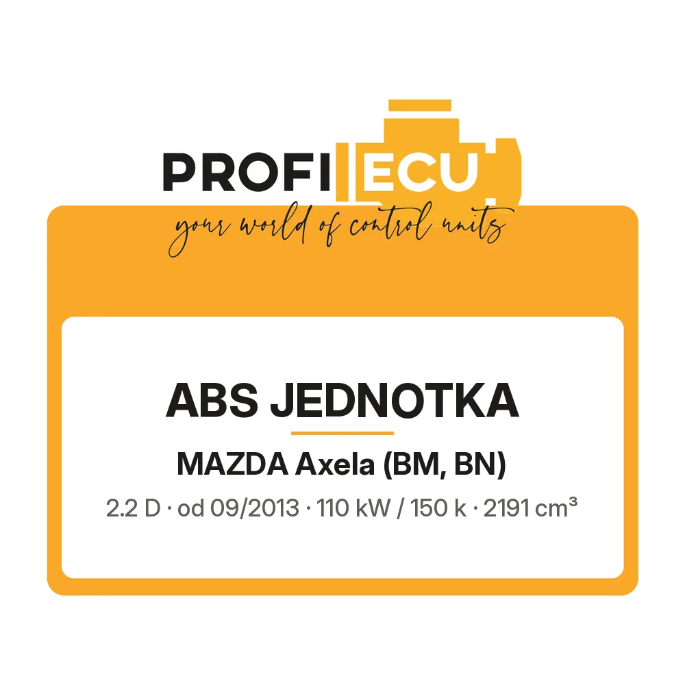 Etiketa ProfiECU: ABS jednotka pro Mazda Axela 2.2 D 110 kW
