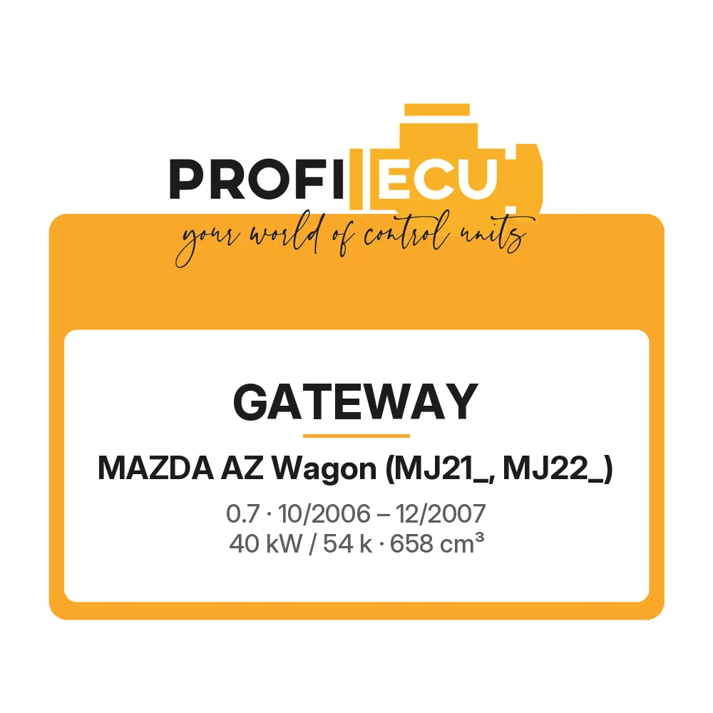 Etiketa ProfiECU: GATEWAY pro Mazda AZ Wagon 0.7 40 kW