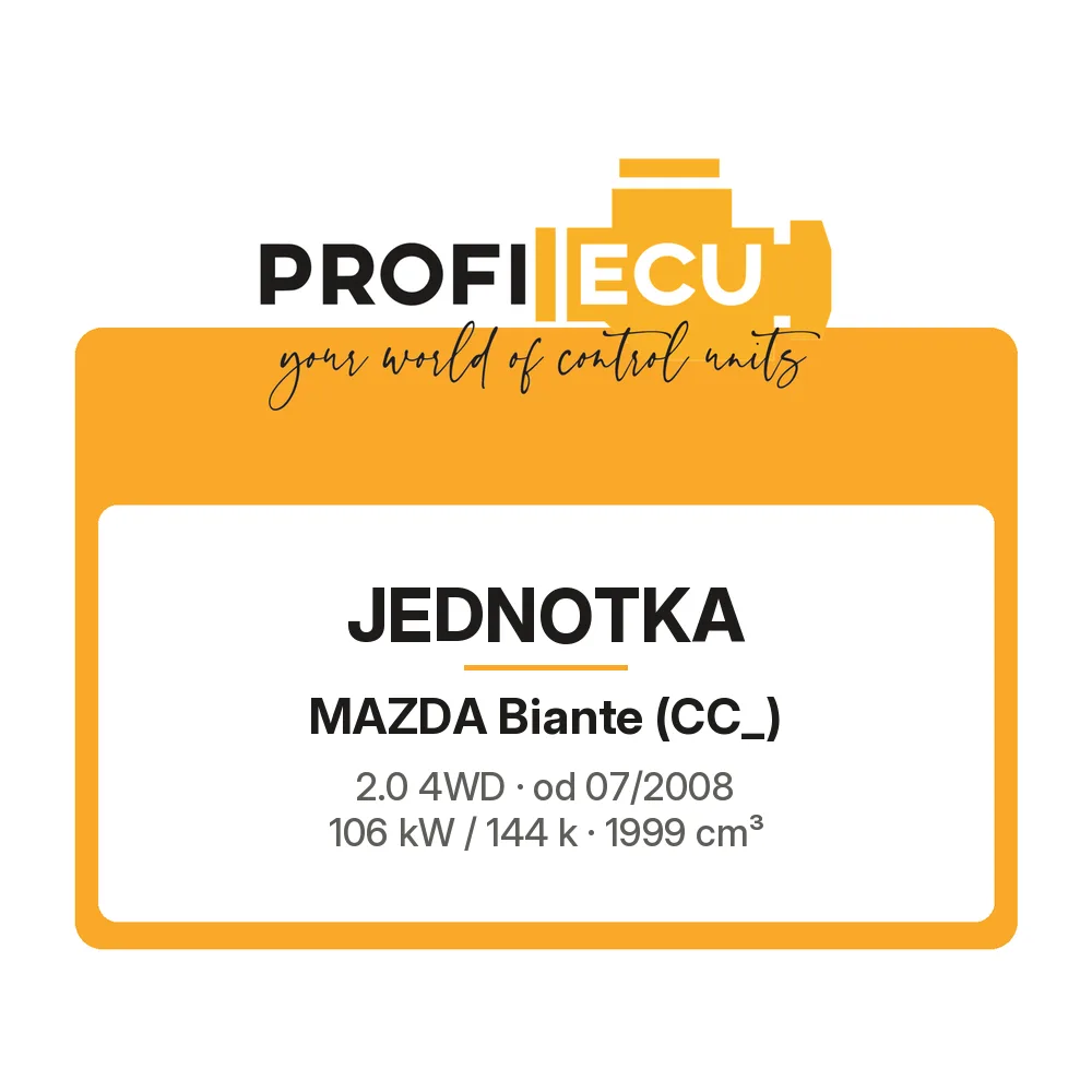 Etiketa ProfiECU: Jednotka pro Mazda Biante 2.0 4WD 106 kW