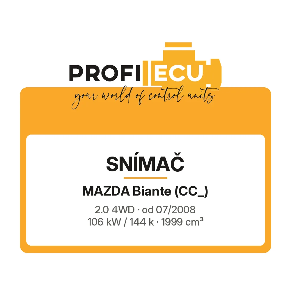 Etiketa ProfiECU: Snímač pro Mazda Biante 2.0 4WD 106 kW