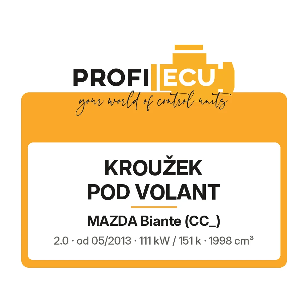 Etiketa ProfiECU: Kroužek pod volant pro Mazda Biante 2.0 111 kW