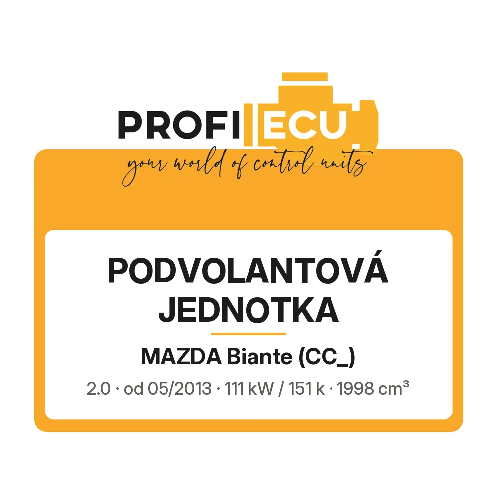 Etiketa ProfiECU: Podvolantová jednotka pro Mazda Biante 2.0 111 kW