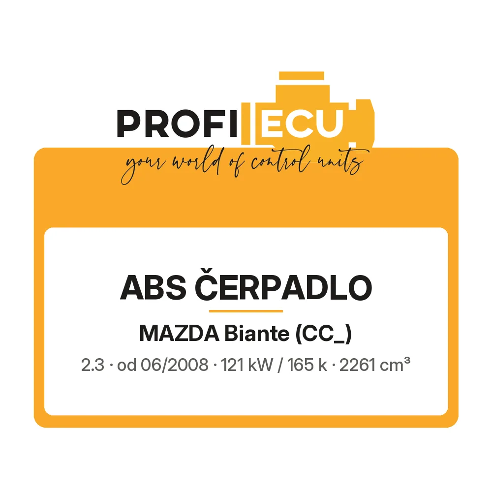Etiketa ProfiECU: ABS čerpadlo pro Mazda Biante 2.3 121 kW
