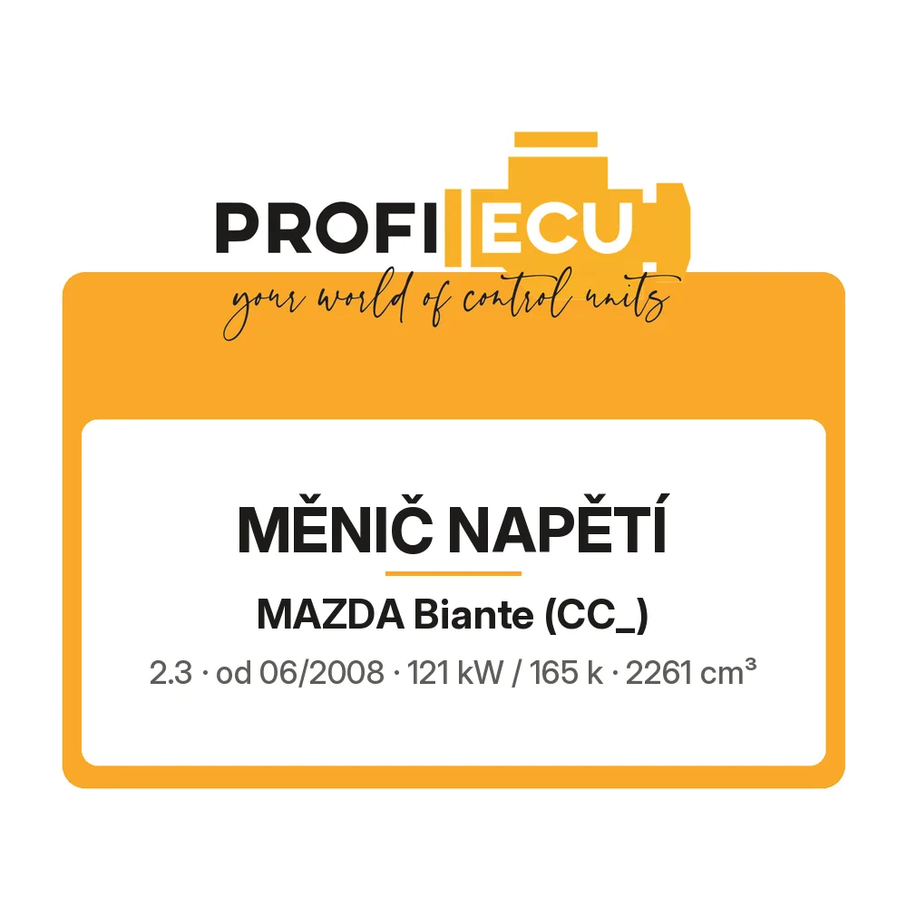 Etiketa ProfiECU: Měnič napětí pro Mazda Biante 2.3 121 kW