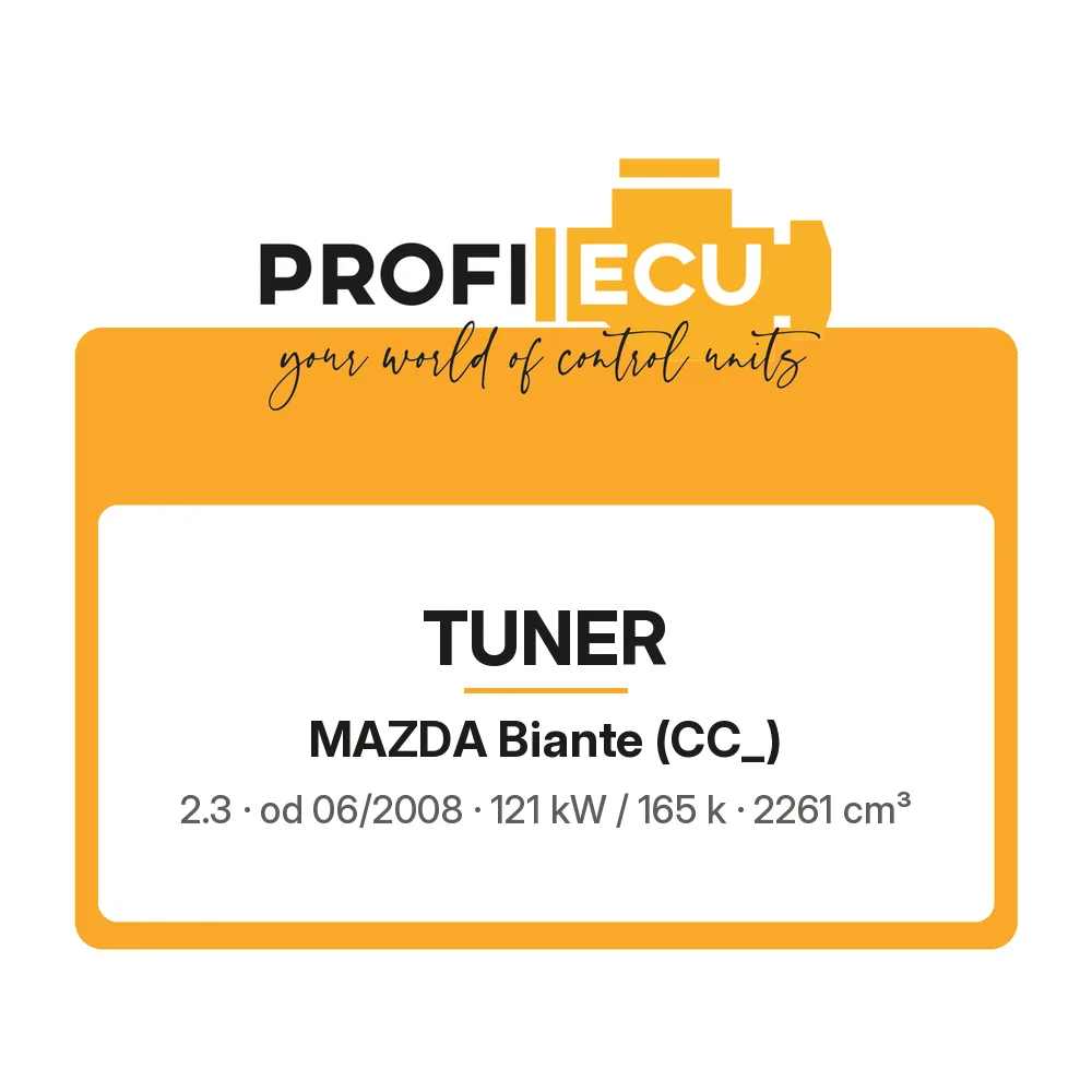 Etiketa ProfiECU: Tuner pro Mazda Biante 2.3 121 kW
