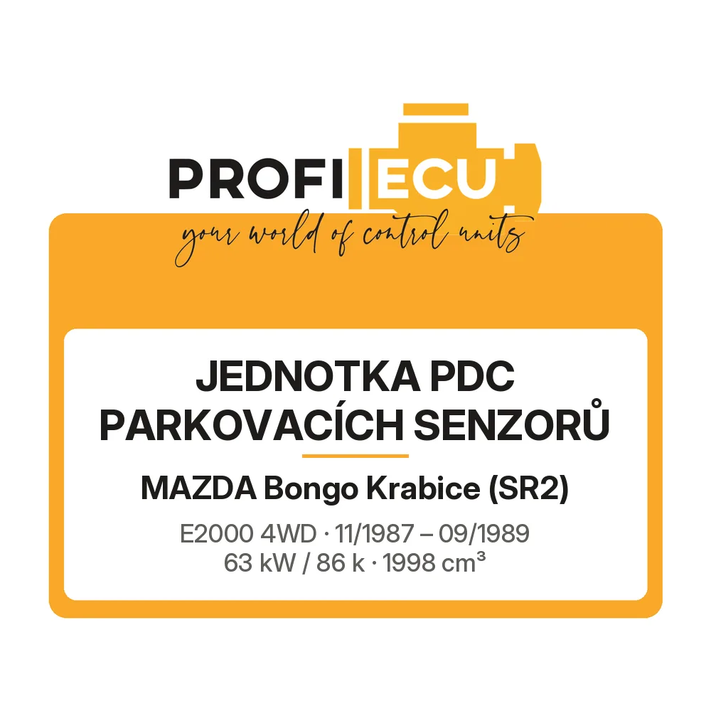 Etiketa ProfiECU: jednotka PDC parkovacích senzorů pro Mazda Bongo Krabice E2000 4WD 63 kW