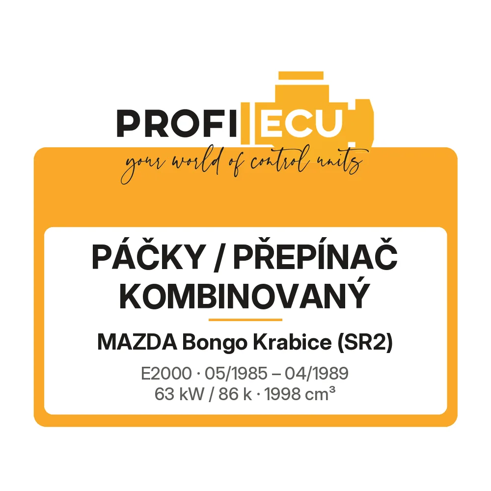 Etiketa ProfiECU: Páčky / Přepínač kombinovaný pro Mazda Bongo Krabice E2000 63 kW
