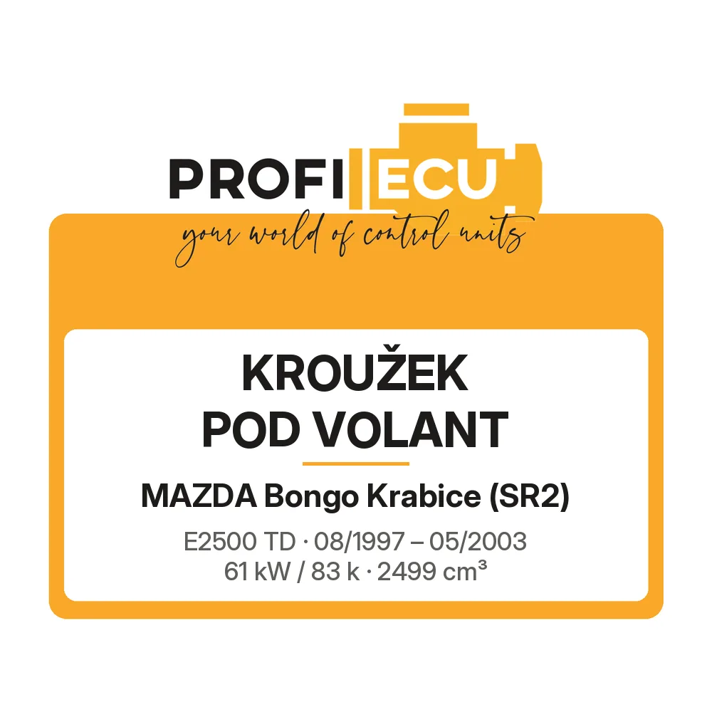 Etiketa ProfiECU: Kroužek pod volant pro Mazda Bongo Krabice E2500 TD 61 kW