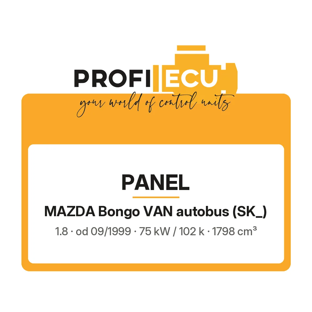 Etiketa ProfiECU: Panel pro Mazda Bongo VAN autobus 1.8 75 kW