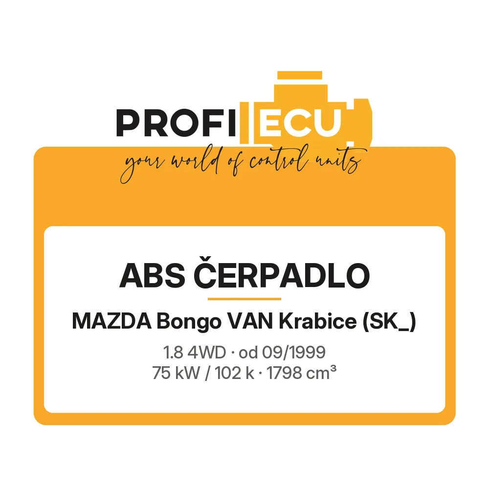 Etiketa ProfiECU: ABS čerpadlo pro Mazda Bongo VAN Krabice 1.8 4WD 75 kW