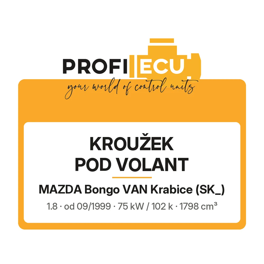 Etiketa ProfiECU: Kroužek pod volant pro Mazda Bongo VAN Krabice 1.8 75 kW