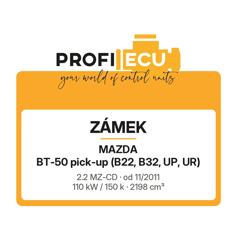 Etiketa ProfiECU: Zámek pro Mazda BT-50 pick-up 2.2 MZ-CD 110 kW