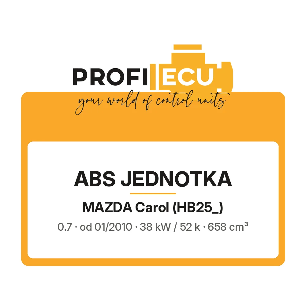 Etiketa ProfiECU: ABS jednotka pro Mazda Carol 0.7 38 kW