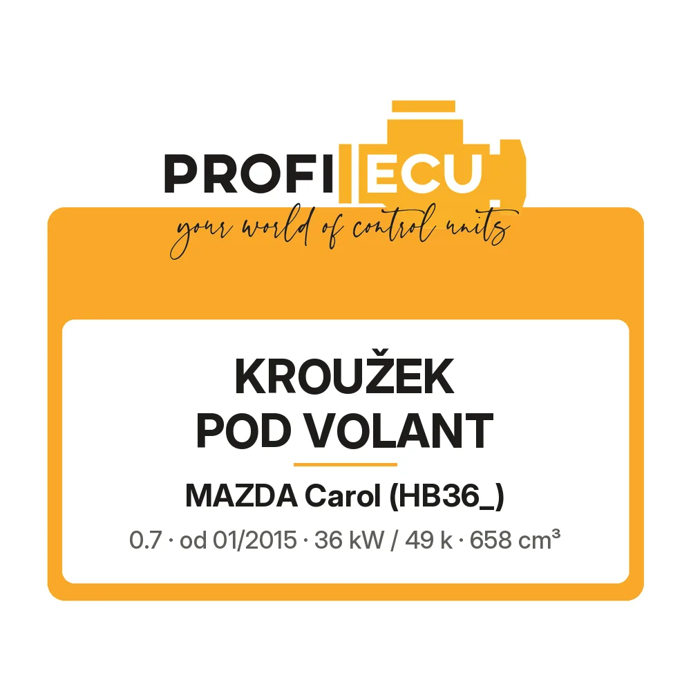 Etiketa ProfiECU: Kroužek pod volant pro Mazda Carol 0.7 36 kW