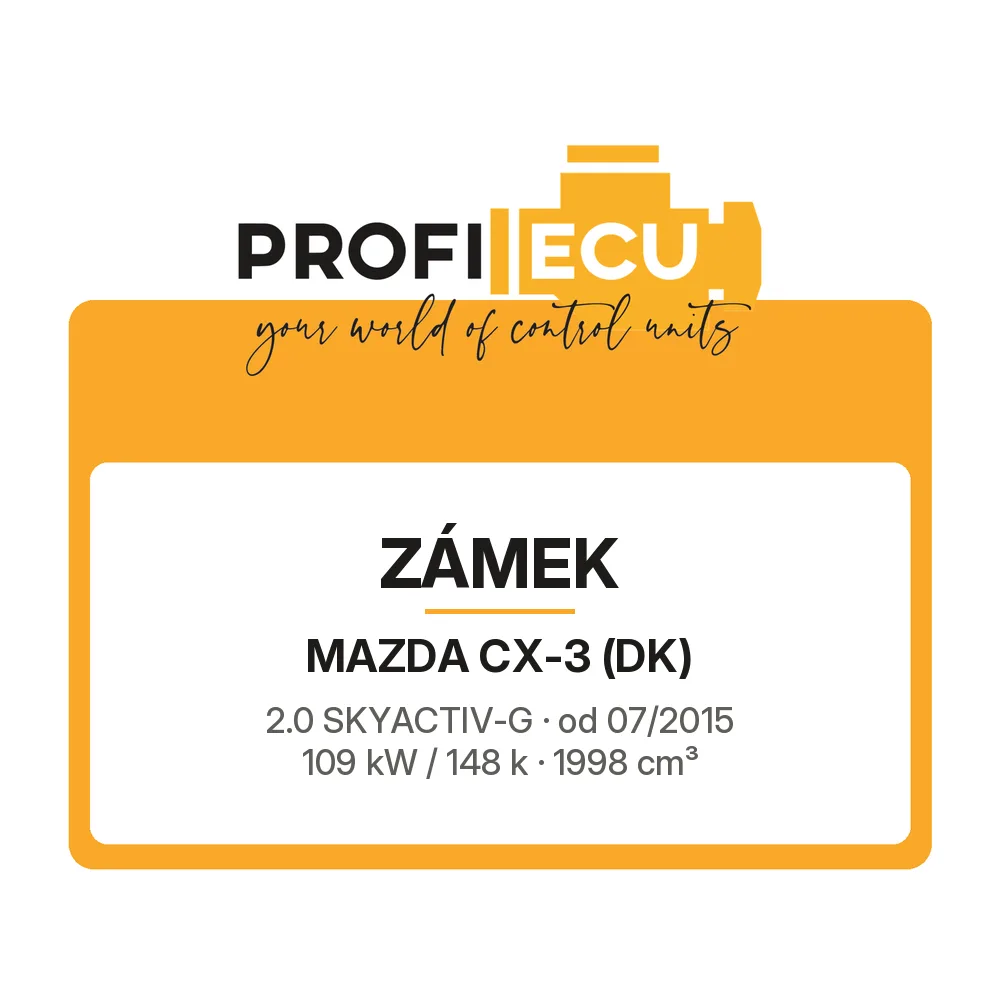 Etiketa ProfiECU: Zámek pro Mazda CX-3 2.0 SKYACTIV-G 109 kW