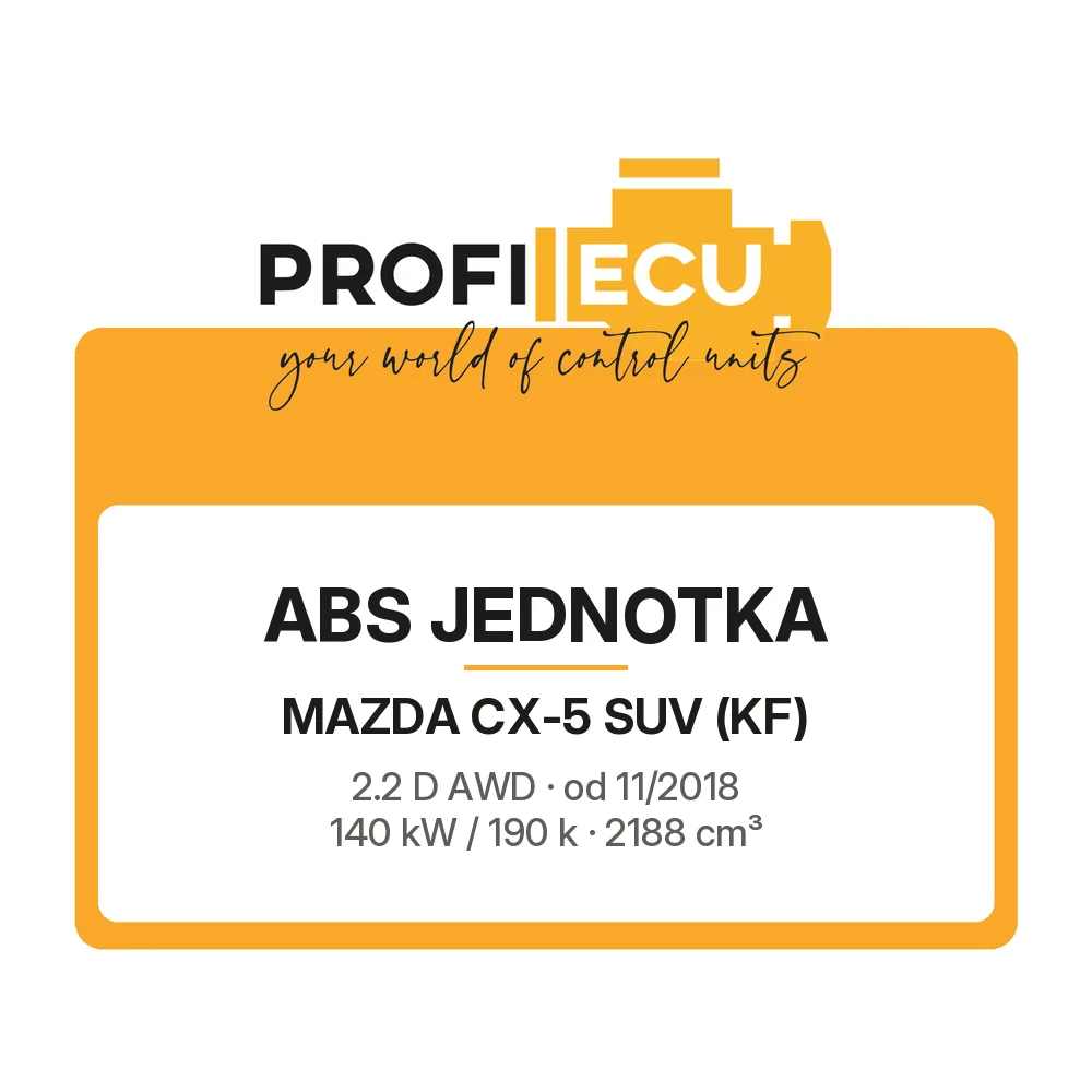 Etiketa ProfiECU: ABS jednotka pro Mazda CX-5 SUV 2.2 D AWD 140 kW