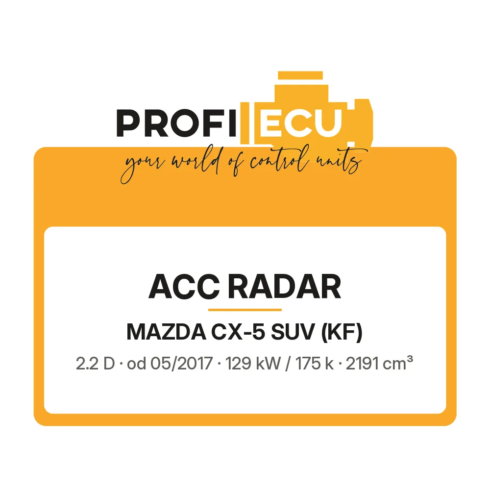 Etiketa ProfiECU: ACC Radar pro Mazda CX-5 SUV 2.2 D 129 kW