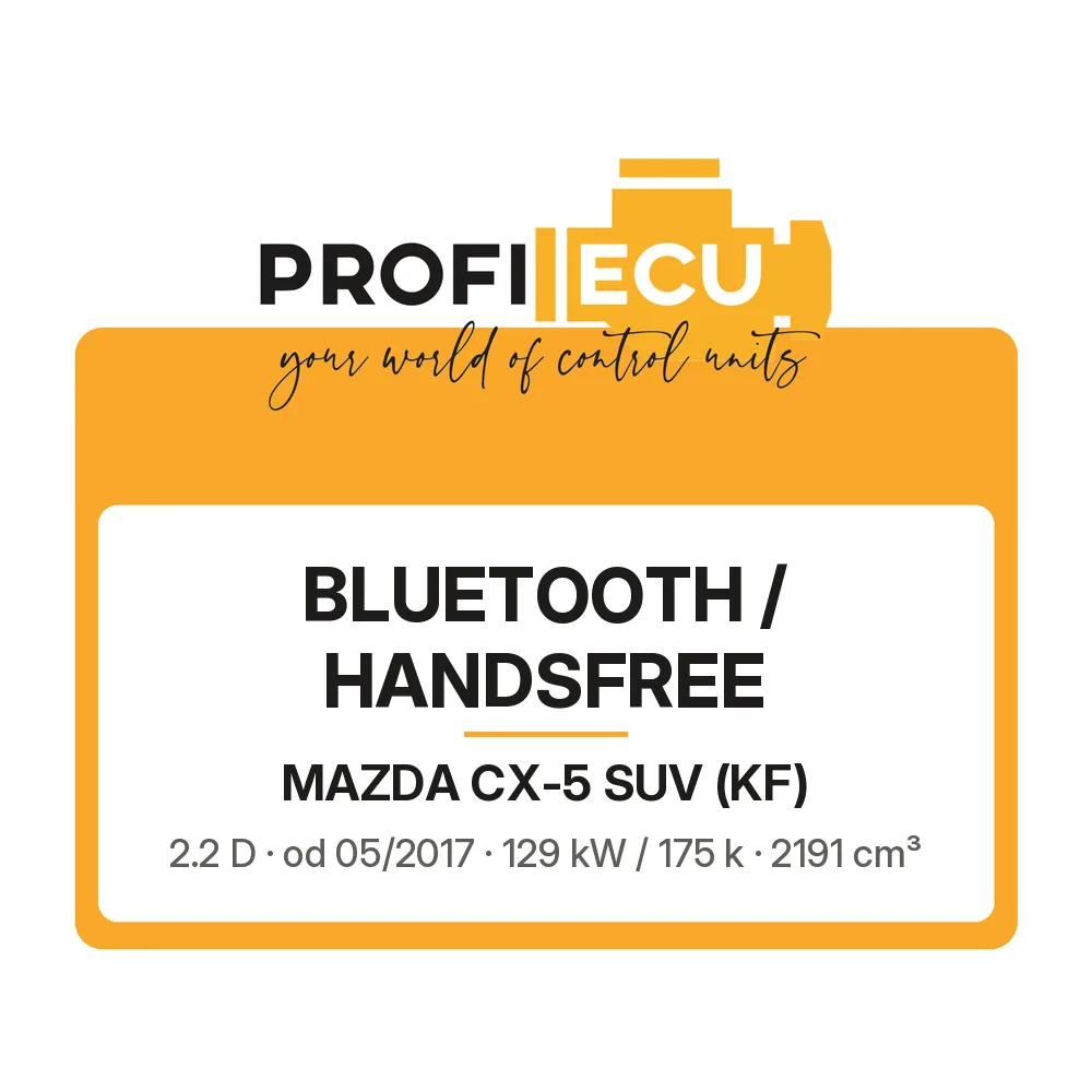 Etiketa ProfiECU: Bluetooth / Handsfree pro Mazda CX-5 SUV 2.2 D 129 kW