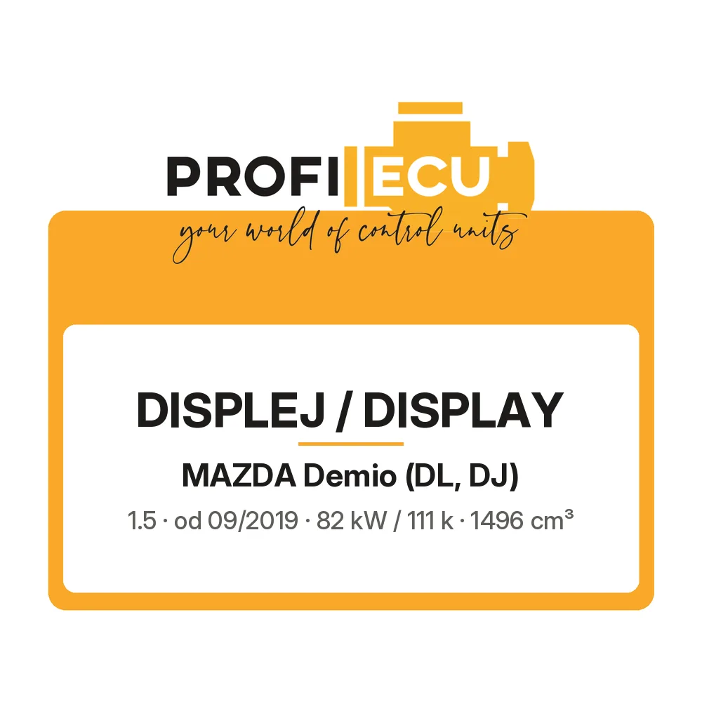 Etiketa ProfiECU: Displej / Display pro Mazda Demio 1.5 82 kW