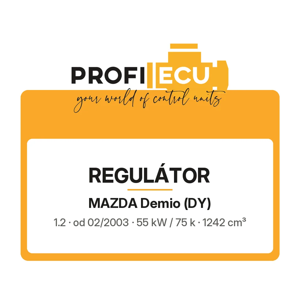 Etiketa ProfiECU: Regulátor pro Mazda Demio 1.2 55 kW