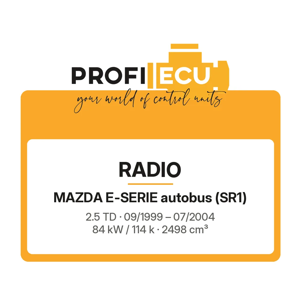 Etiketa ProfiECU: Radio pro Mazda E-SERIE autobus 2.5 TD 84 kW